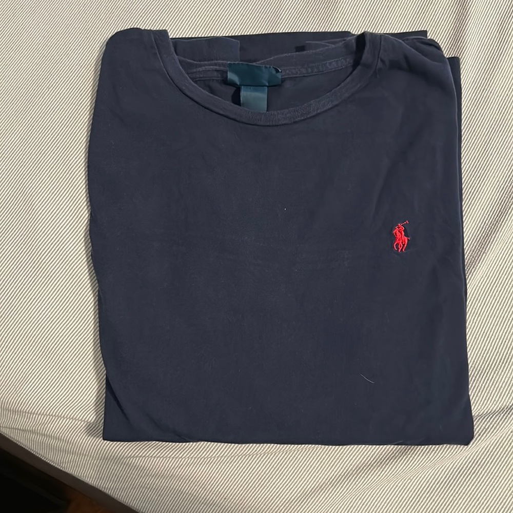 Polo long sleeve blue shirt